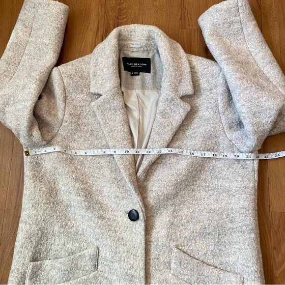 Marc New York Paige Wool Blend Bouclé Coat - Ivory Gray Women’s Size 10 - Picture 12 of 17